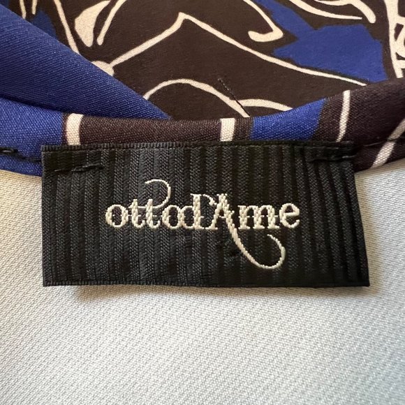 Ottod’Ame Womens Blue Floral Mini Shift Dress Stretch made in Italy size 6 - Picture 10 of 14